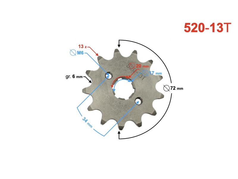 (WHOLESALE) Sprocket 520-13T (WHOLESALE) Sprocket 520-13T