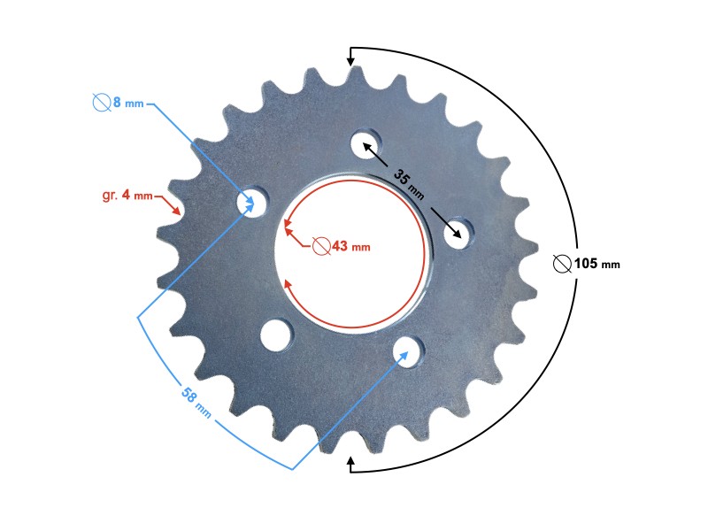 Sprocket 415-25z moped