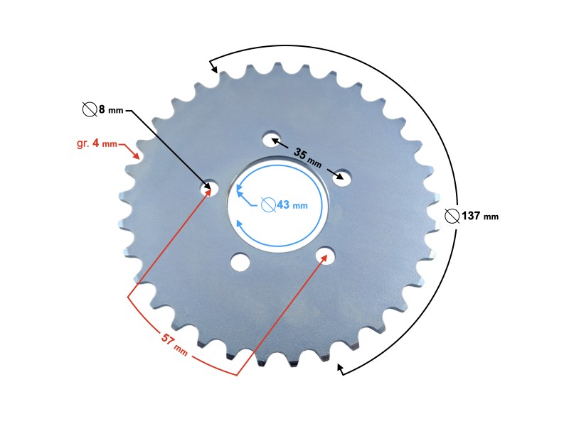 Sprocket 415-33z Romet