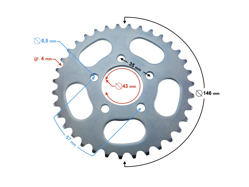 Sprocket 415-35z Romet