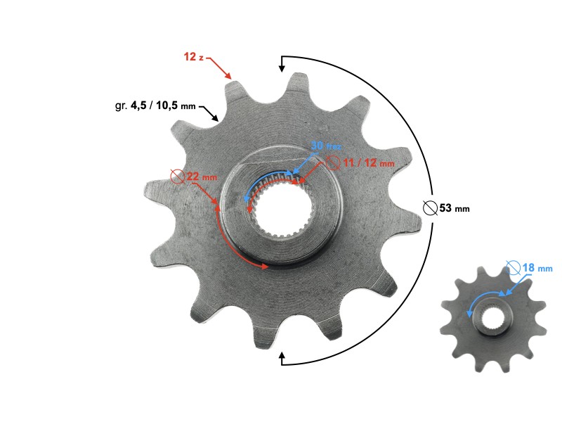 Drive sprocket 415-12z Komar