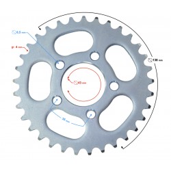 Sprocket 415-33z Romet / 2 version Sprocket 415-33z Romet / 2 version