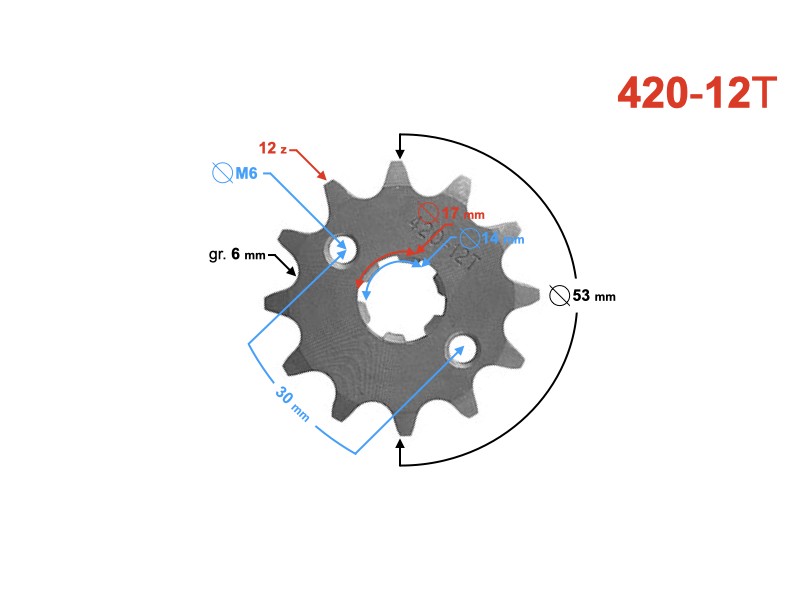 Drive sprocket Moretti 12/420