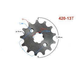 Drive sprocket Moretti 13/420