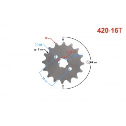 Drive sprocket Moretti 16/420