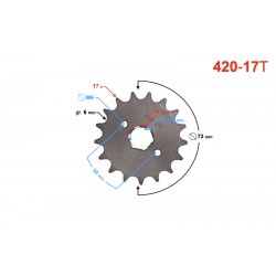 Drive sprocket Moretti 17/420