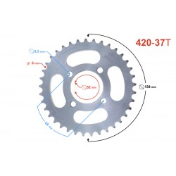 Rear sprocket 37/420 for Cross 110