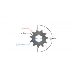 Drive sprocket Moretti 11/415 Jawa
