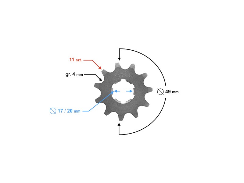 Drive sprocket Moretti 11/415 Jawa