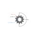 Drive sprocket Moretti 11/415 Jawa