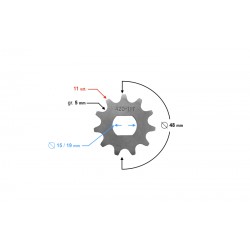 Drive sprocket Moretti 11/420 for Simson Drive sprocket Moretti 11/420 for Simson