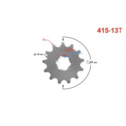 Drive sprocket Moretti 13/415 for Jawa