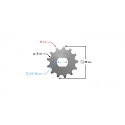 Drive sprocket Moretti 13/420 for Simson Drive sprocket Moretti 13/420 for Simson