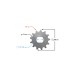 Drive sprocket Moretti 13/420 for Simson