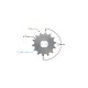 Drive sprocket Moretti 14/420 for Simson