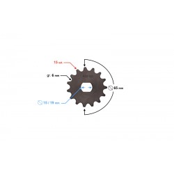Drive sprocket Moretti 15/420 for Simson
