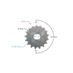 Drive sprocket Moretti 17/420 for Simson Drive sprocket Moretti 17/420 for Simson