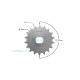 Drive sprocket Moretti 18/420 for Simson