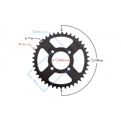 Rear sprocket 41/428 for Activ