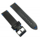 Bisset leather strap 22 mm black-blue