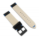 Bisset leather strap 22 mm black-blue