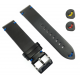 Bisset leather strap 22 mm black-blue