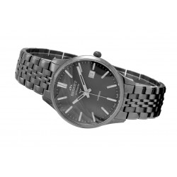 Zegarek Bisset męski mechaniczny na bransolecie BSMF37 grafit/grafit Zegarek Bisset męski mechaniczny na bransolecie BSMF37 grafit/grafit