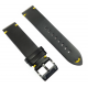 Bisset leather strap 22 mm black-yellow