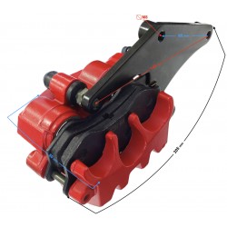 Front brake calipper red for Hyper 125 E5