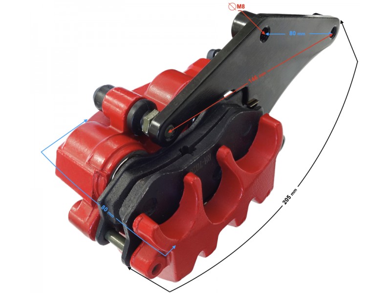 Front brake calipper red for Hyper 125 E5