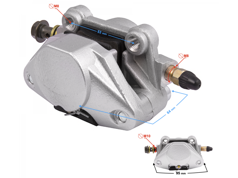 Rear brake caliper for ATV Mikilon