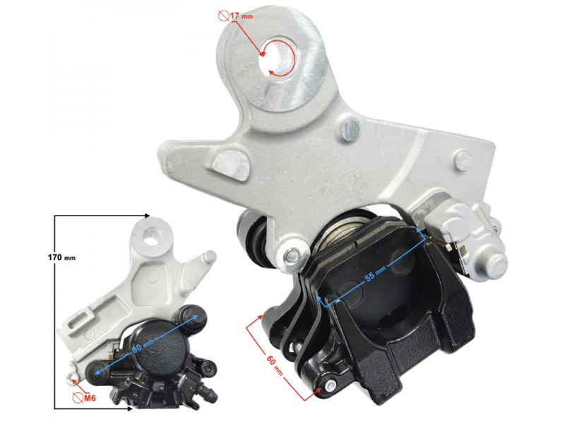 Rear brake caliper Stratos 125