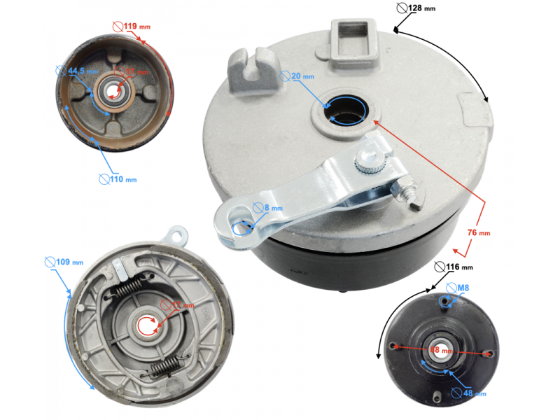 Brake drum right front ATV Eagle