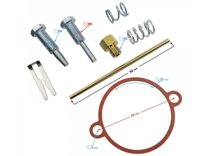 Carburetor repair kit for WSK 125 motorcycle