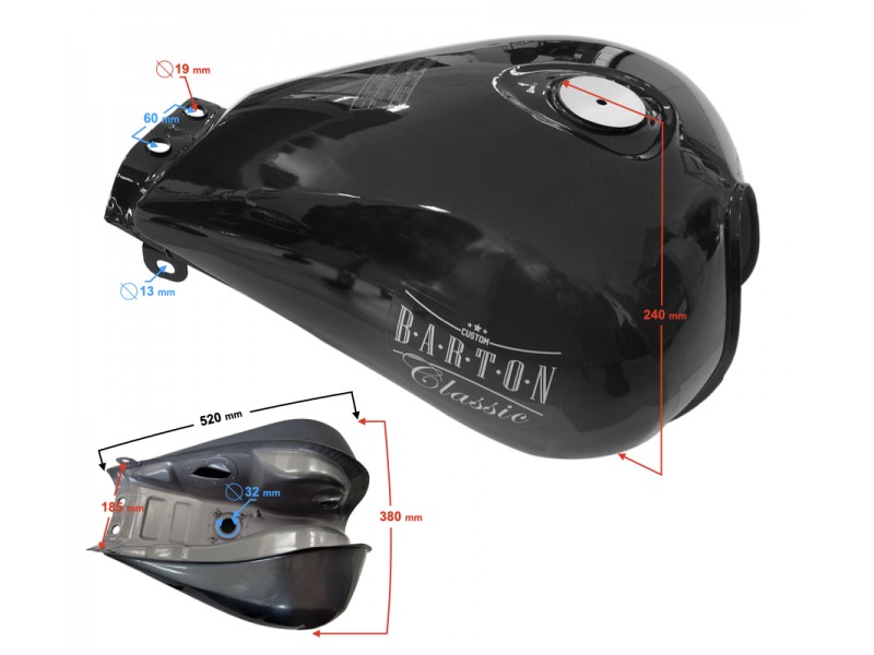 Black fuel tank Classic 125 (Euro 5) Black fuel tank Classic 125 (Euro 5)
