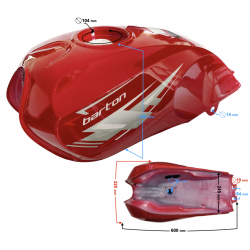 Red fuel tank for Fighter 2 / Euro 5 moped