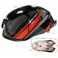 Black-red fuel tank for Sprint RS 2 / Euro 5 moped Black-red fuel tank for Sprint RS 2 / Euro 5 moped