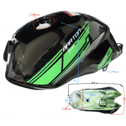 Black-green fuel tank for Sprint RS 2 / Euro 5 moped