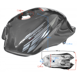 Graphite fuel tank for Sprint 2 / Euro 5 moped