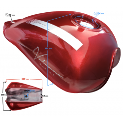 Red fuel tank for Volcano / Euro 5 moped