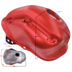 Fuel tank red/black VOGE 300 DS