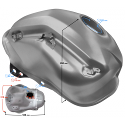 Fuel tank graphite orange VOGE 300 DS