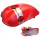 Red fuel tank for Cafe Racer motorcycle