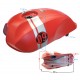 Red fuel tank for Cafe Racer motorcycle