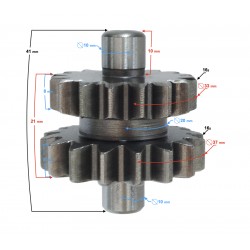 Small intermediate starter sprocket Bashan 200