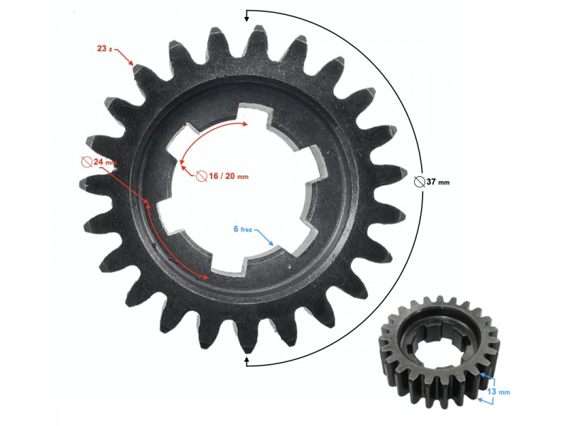 Intermediate starter sprocket WSK 125