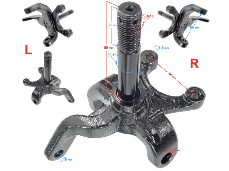 Steering knuckle ATV Road Hunter 200