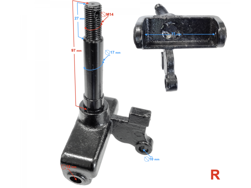 Knuckle right front ATV Raptor 125