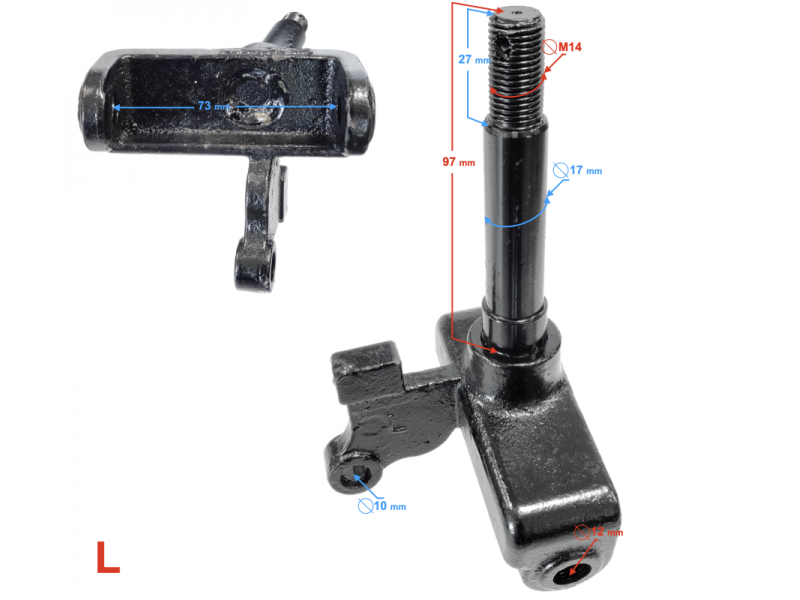 Knuckle left front ATV Raptor 125