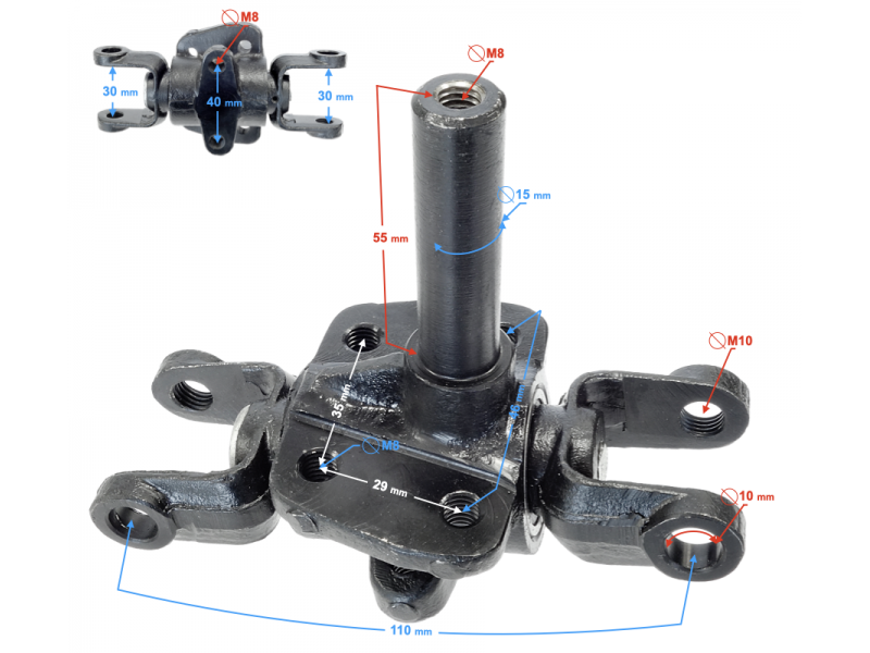 Steering knuckle Quatro Steering knuckle Quatro